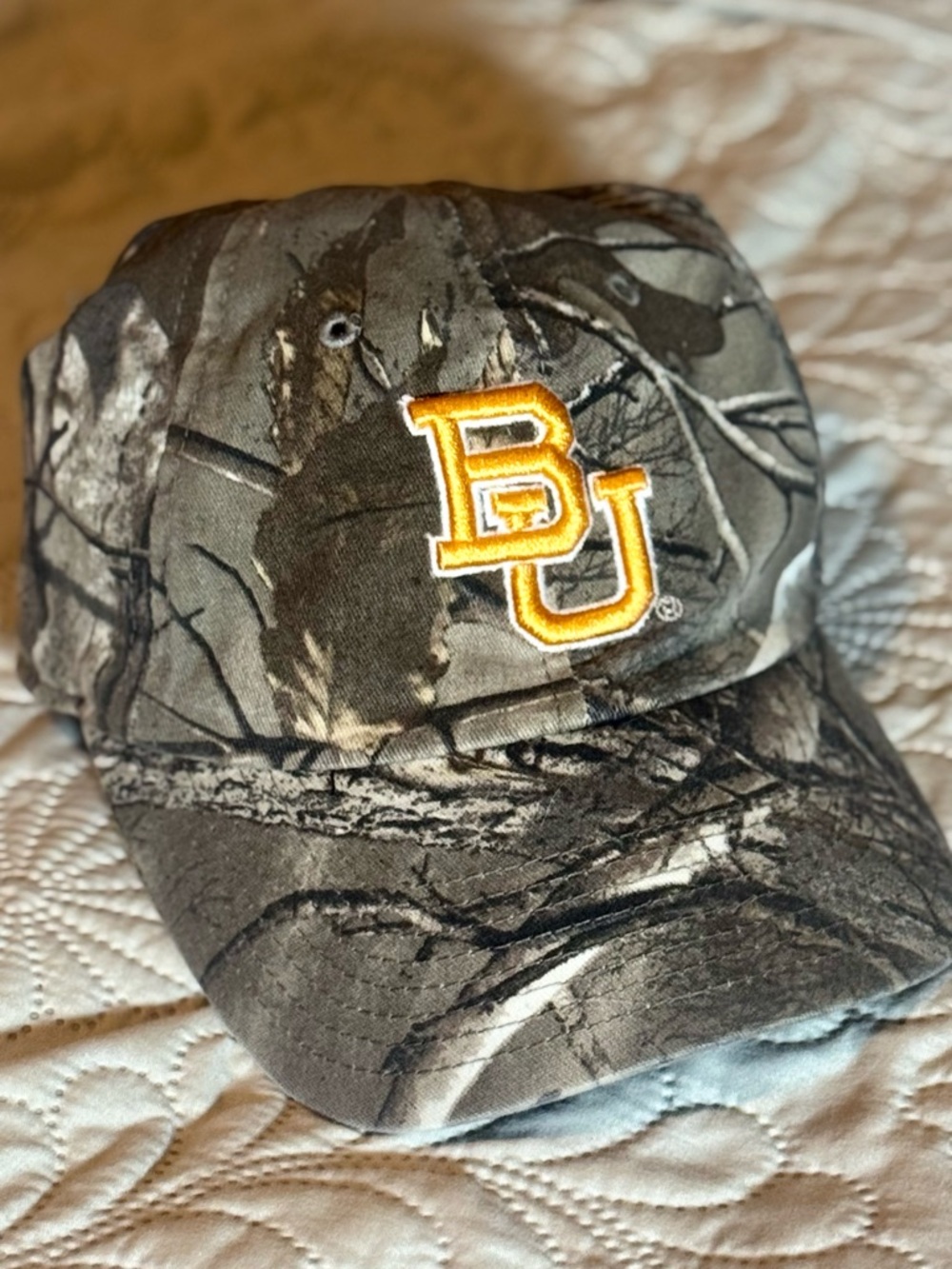 BU Baylor Bears Embroidered Camo Baseball Cap